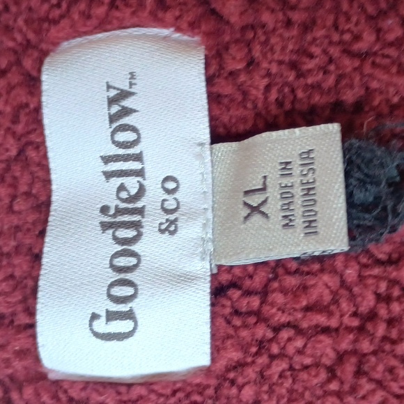 Goodfellow & Co Sweater Pullover XL Men's 1/4 Zip Burgundy Red Long Sleeves New - Picture 3 of 8